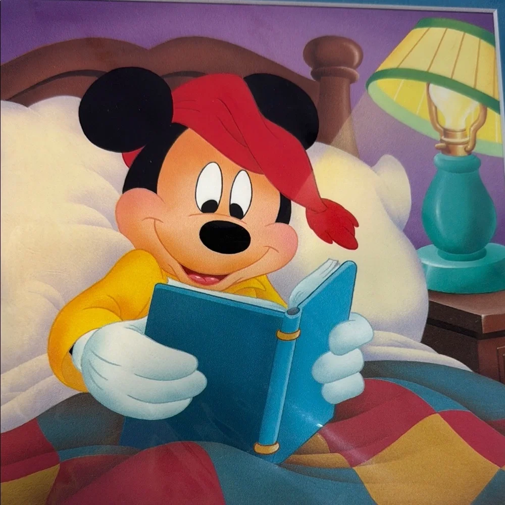 Disney, RARE, Celebration of the Mouse Art Print, Authentic, Bedtime Story, NWT
